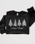 Merry & Bright Christmas Trees Sweatshirts