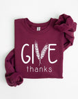 Give Thanks Graphic Fleece Sweatshirts