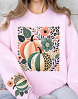 Boho Fall Leopard Pumpkins Graphic Sweatshirts