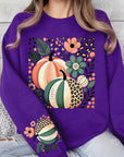 Boho Fall Leopard Pumpkins Graphic Sweatshirts