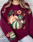 Boho Fall Leopard Pumpkins Graphic Sweatshirts