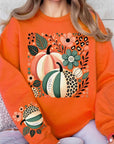 Boho Fall Leopard Pumpkins Graphic Sweatshirts