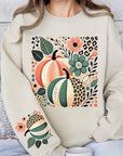 Boho Fall Leopard Pumpkins Graphic Sweatshirts