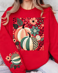 Boho Fall Leopard Pumpkins Graphic Sweatshirts