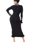 Women's Fashion Long Maxi Knit Dress by Claude