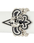 Football Helmet Fleur De Lis Stretch Bracelet