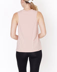 Fabina V -Cut Edge Sleeveless Cotton Jersey Top