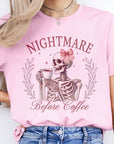 Halloween Skeleton Coffee Graphic Tee