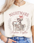 Halloween Skeleton Coffee Graphic Tee