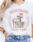 Halloween Skeleton Coffee Graphic Tee