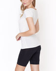 Fabina Bamboo V-Neck Fitted Top