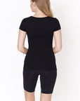 Fabina Bamboo V-Neck Fitted Top