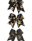 Gold Foil Halloween Large Bow Hair Clip Set