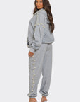 Athina Pearl-Embellished Jogger Set