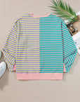 Colorblock Drop Shoulder Oversize Sweatshirt