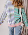 Colorblock Drop Shoulder Oversize Sweatshirt