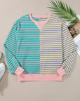 Colorblock Drop Shoulder Oversize Sweatshirt