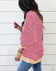 Colorblock Drop Shoulder Oversize Sweatshirt