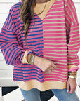 Colorblock Drop Shoulder Oversize Sweatshirt