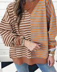 Colorblock Drop Shoulder Oversize Sweatshirt