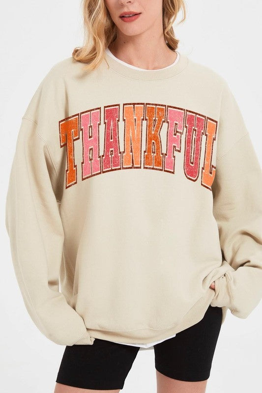 Thankful Graphic Fleece Sweatshirts