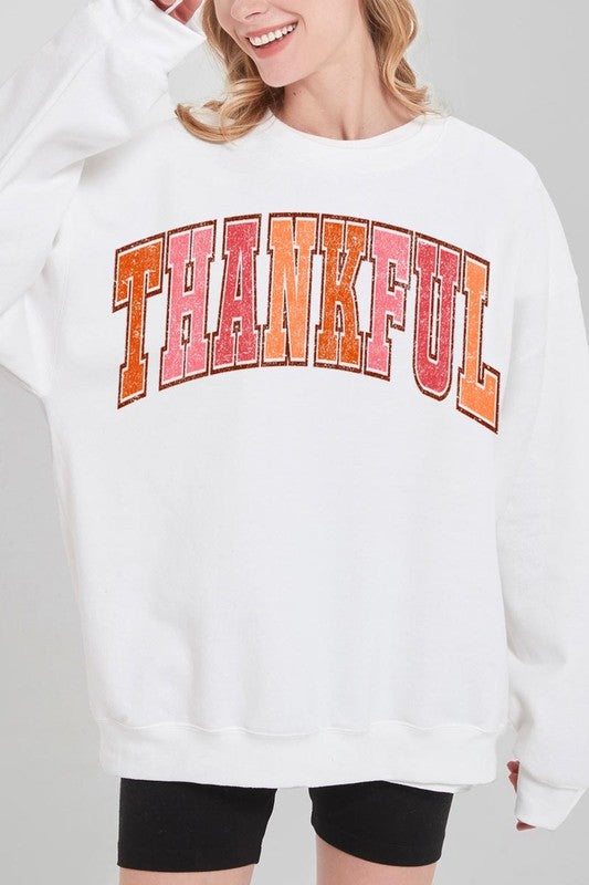 Thankful Graphic Fleece Sweatshirts