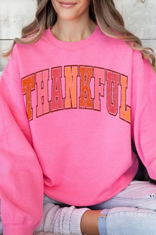 Thankful Graphic Fleece Sweatshirts