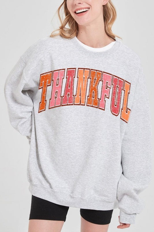 Thankful Graphic Fleece Sweatshirts