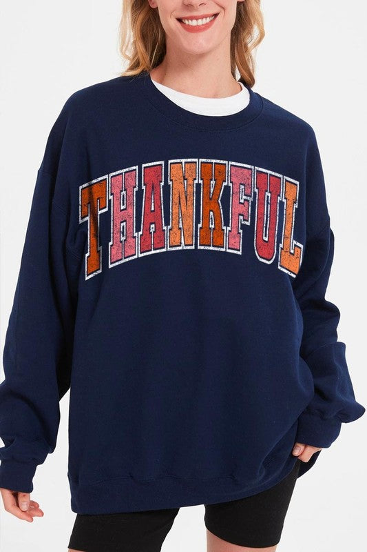 Thankful Graphic Fleece Sweatshirts