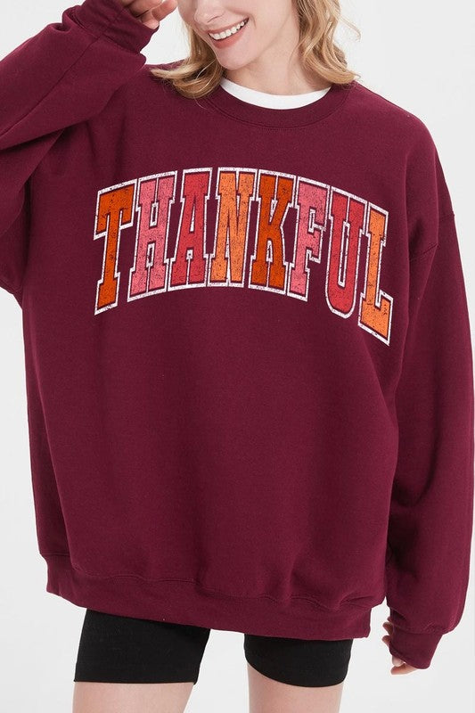 Thankful Graphic Fleece Sweatshirts