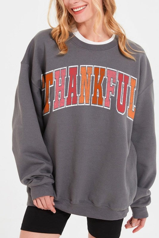 Thankful Graphic Fleece Sweatshirts