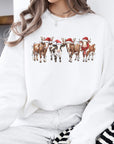 Cow Farm Animal Christmas Light Sweatshirt