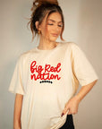 Big Red Nation Graphic Crew Neck Tee