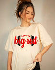 Big Red Football Graphic Crew Neck Tee