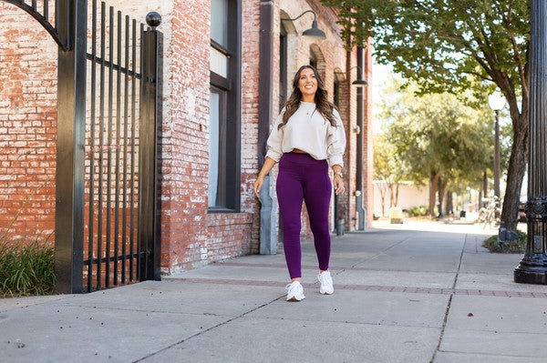 Julia Rose The Kinsley Purple Full Length Leggings