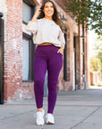 Julia Rose The Kinsley Purple Full Length Leggings