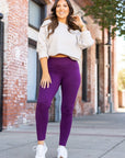 Julia Rose The Kinsley Purple Full Length Leggings