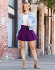 Julia Rose The Bailey Purple Skort