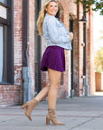 Julia Rose The Bailey Purple Skort