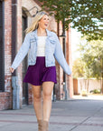 Julia Rose The Bailey Purple Skort