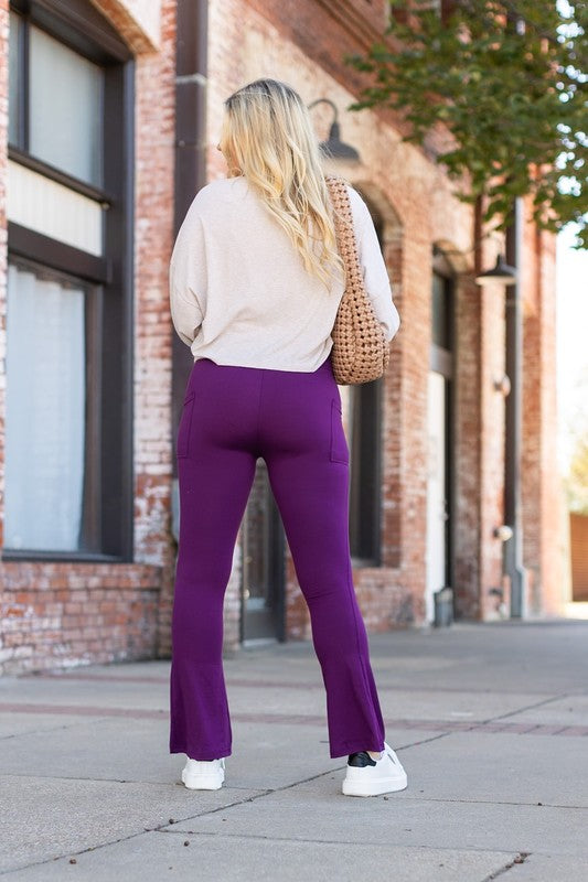 Julia Rose The Reese  Purple Flare Leggings