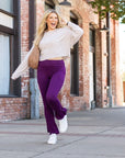 Julia Rose The Reese  Purple Flare Leggings