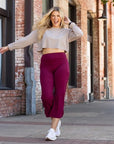 Julia Rose The Courtney Maroon High Waisted Gaucho