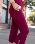 Julia Rose The Courtney Maroon High Waisted Gaucho