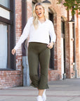 The Shyla Olive  High Waisted Gaucho