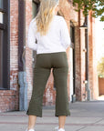 The Shyla Olive  High Waisted Gaucho