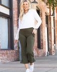 The Shyla Olive  High Waisted Gaucho