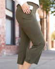 The Shyla Olive  High Waisted Gaucho