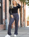 Julia Rose The Jennifer Plaid Bootcut Leggings