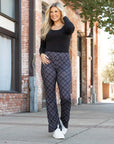 Julia Rose The Jennifer Plaid Bootcut Leggings